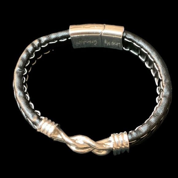 To My Grandson Faux Lthr Bracelet for Men Grandmother Grandson Forever Bracelet - Picture 5 of 14